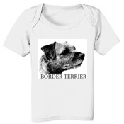 Border Terrier Drawing - Infant Lap-Shoulder Tee