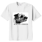 Border Terrier Drawing - 100% Cotton Tee