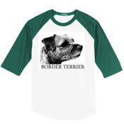 Border Terrier Drawing - Mens Colorblock Raglan Jersey