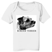 Border Terrier Drawing - Infant Lap-Shoulder Tee