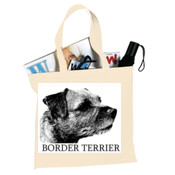 Border Terrier Drawing - Cotton Tote